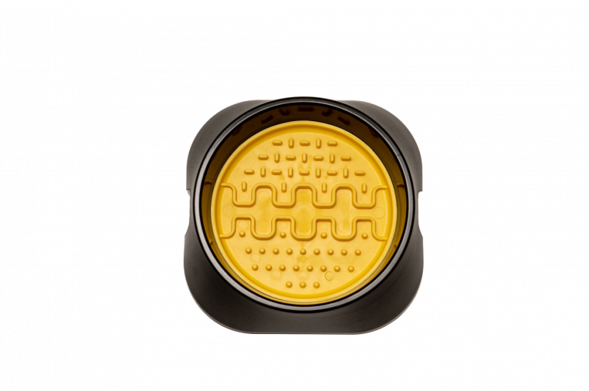 FIBOO Lízací podložka Lollipop Mini - žlutá