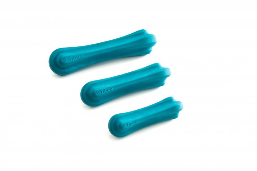 FIBOO Dentálna hračka pre psy, kostička Fiboone L  - modrá