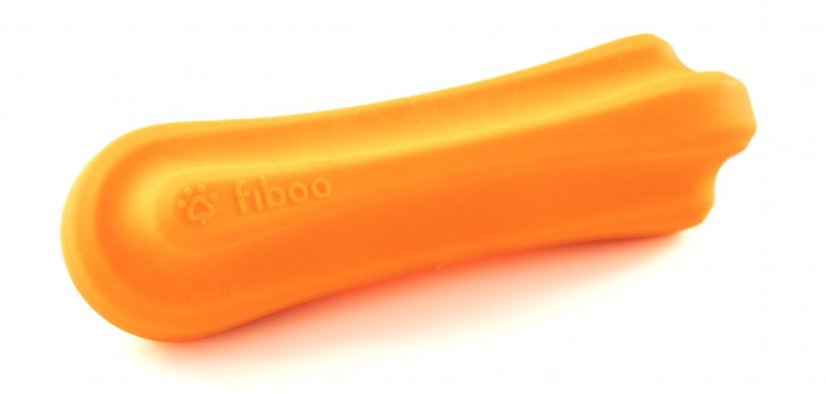 FIBOO Dentálna hračka pre psy, kostička Fiboone L - pomarančová