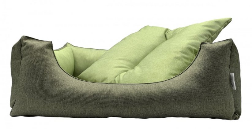 Bed for dogs DUO Green - Dog bed size: 100cm x 80cm / XXL, Inside dog bed: Mattress