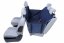 KARDIFF Ochranný kryt pro přepravu psů Anti Slip s bočnicemi na zip - černá/šedá - Velikost Anti Slip s bočnicemi na zip: S -123cm x 154cm