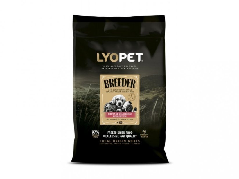LYOPET Breeder Adult - krůta se zeleninou monoprotein - 18kg