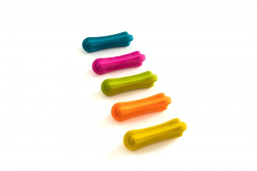 FIBOO Dentálna hračka pre psy, kostička Fiboone M - žltá