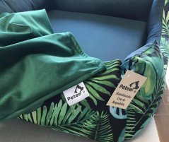 PETEE Sametová deka pro psa - zelená
