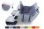 KARDIFF Ochranný kryt pro přepravu psů Anti Slip s bočnicemi na zip - černá/šedá