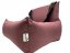 Car seat for dogs LUX Plum with replaceable dog leash - Car seat size: 100cm x 40cm
