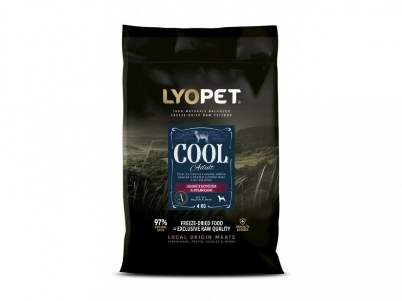 LYOPET Cool Adult - jehně s hovězím a bylinkami - 4kg