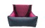 Car seat for dogs DUO Pink/Navy with orthopedic mattress - Car seat size: 100cm x 40cm